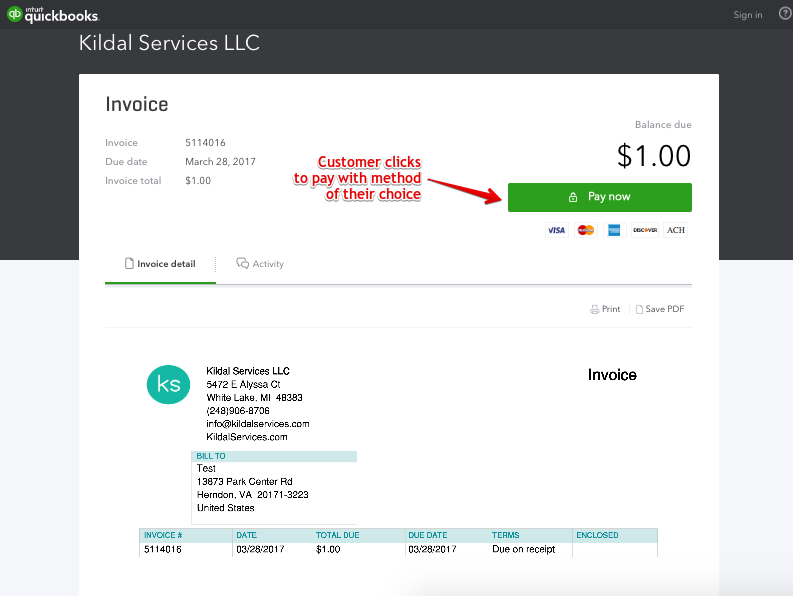 save an invoice as a pdf using quickbooks online for a mac