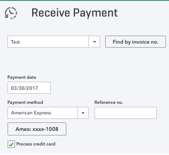 quickbooks credit card payments