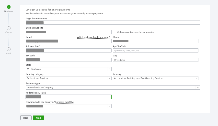 quickbooks credit card payments