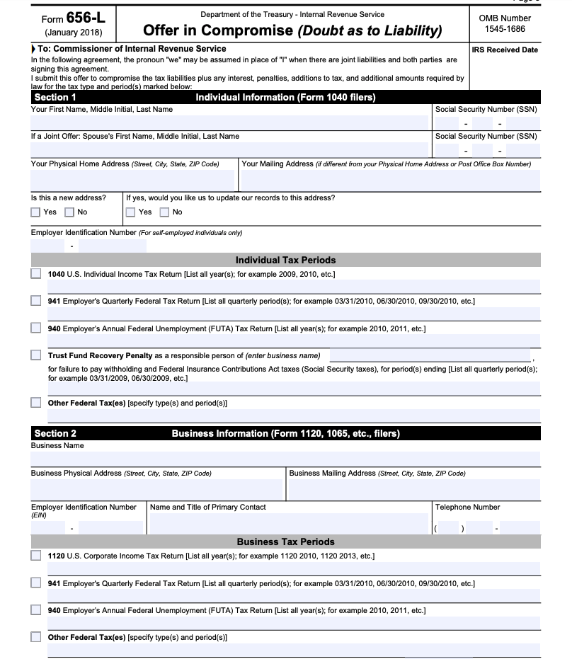 sba loan default offer in compromise
