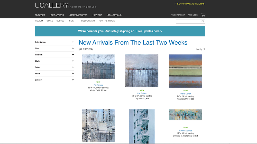 how to sell art online, ugallery