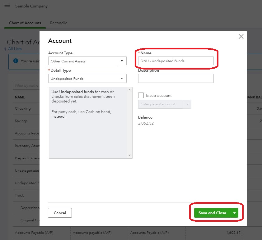 undeposited funds in quickbooks online
